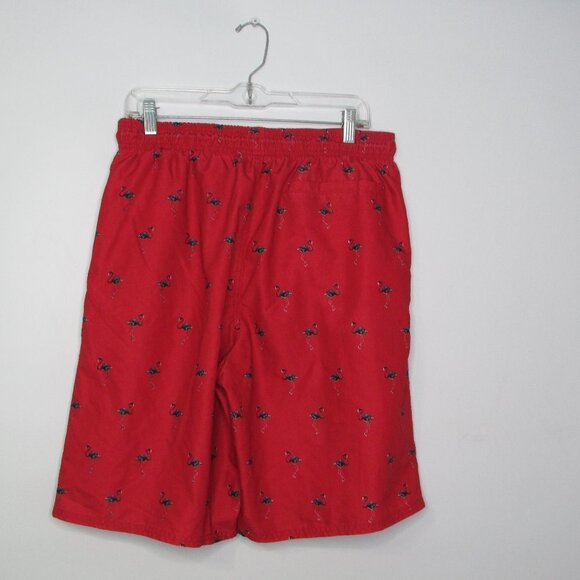 Rugby University Red Flamingo Swim Trunks Shorts - Picture 4 of 8